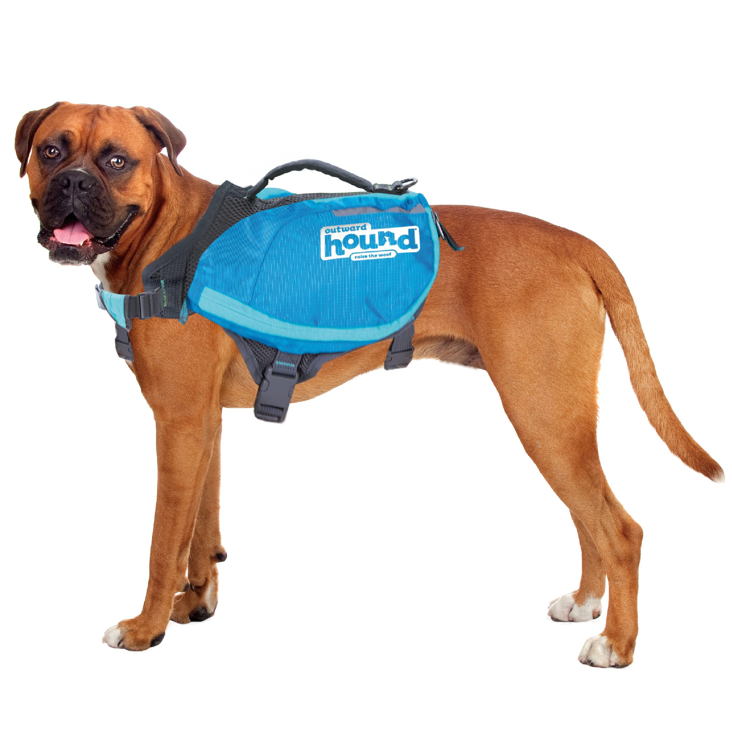 Outward Hound Kyjen 22005 DayPak Dog Backpack Adjustable Saddlebag Style Dog Accessory, Large, Blue