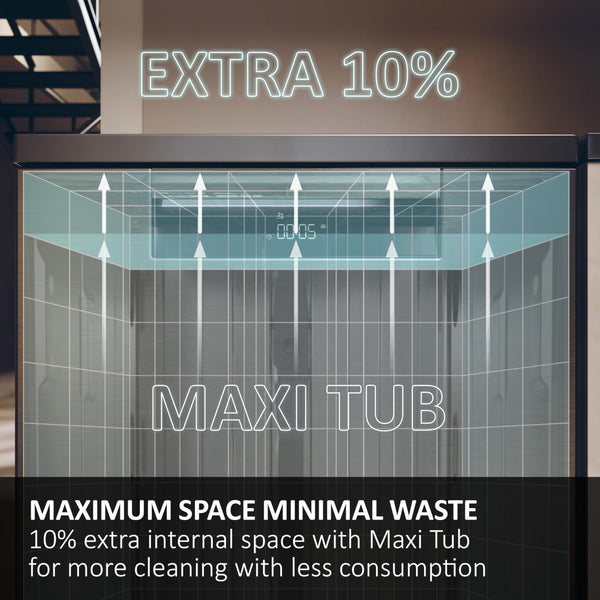 Haier XI1C3TB2FB-80 I-Pro Shine Series 4 Integrated Dishwasher, 11 place Setting, Black Bezel, C Rated