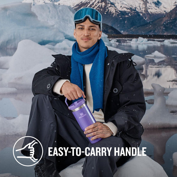 Stanley Flip Straw Tumbler 1.0 Water Bottle With Straw 0.89L - Keeps Cold For 12+ Hours - Easy To Carry - Dishwasher Safe - Stainless Steel Thermal Flask - BPA-Free Travel Mug - Navy