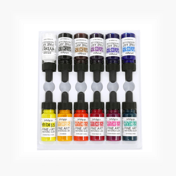 Dr. Ph. Martin's Hydrus Fine Art Watercolor, 0.5 oz, Set of 12 (Set 1)
