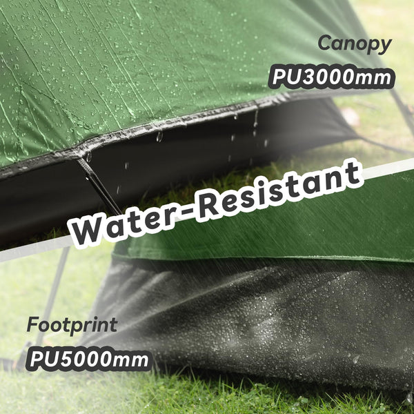 Forceatt Tent, 2-4 Man Tent for Camping, Easy Setup Lightweight Two Doors PU3000mm Waterproof Dome Tent, Windproof Instant Outdoor Tent Suitable for Traveling, Beach, Camping, Hiking, Mountaineering