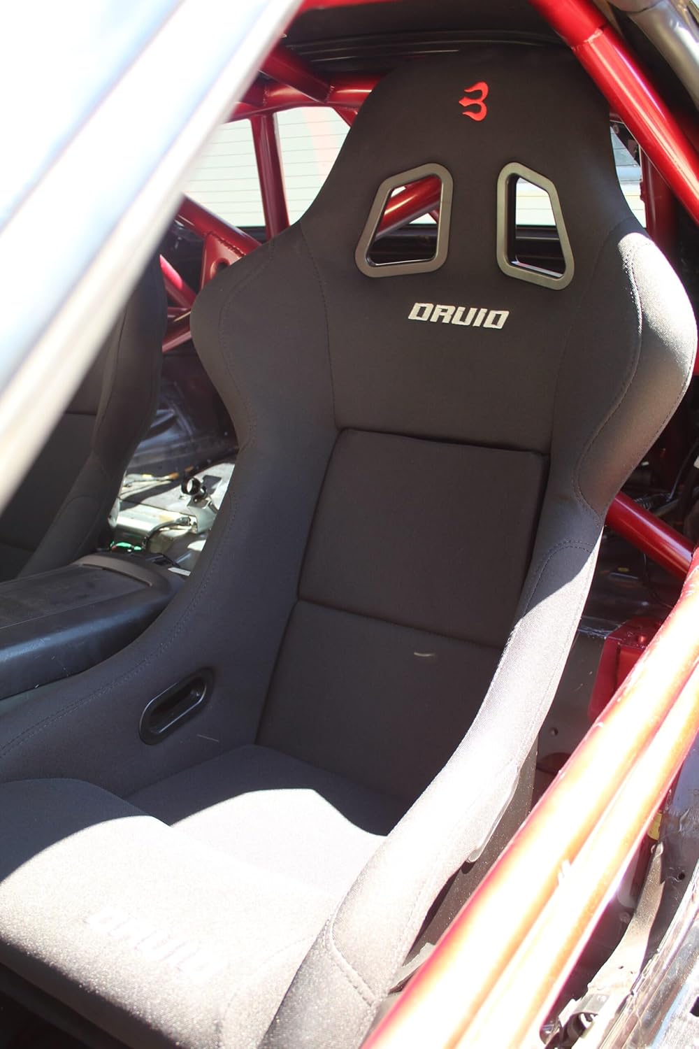 Set of Barbarian Fixed Bucket DRUID Racing Seats for MX5 Mk3 (NC Chassis) Mazda, Black Felt, Track, Race, Drift