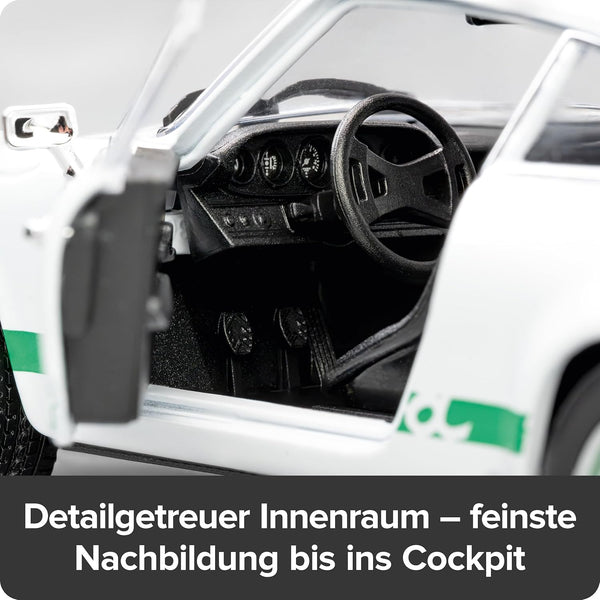 FRANZIS 67267 Porsche 911 Carrera RS 2.7 Build Your Legend Detailed Model Kit Including Sound Module, LED Lighting, Accompaniment Book