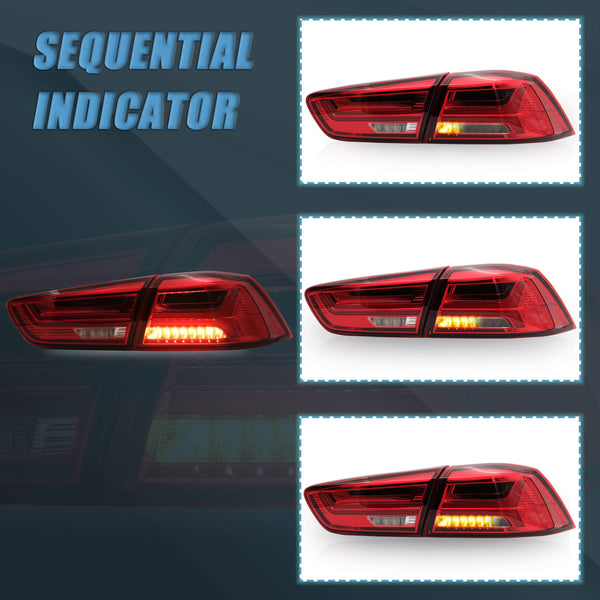 VLAND LED Headlights Compatible with Mitsubishi Lancer& EVO X 2008-2020 Front light with Sequential, Projector Headlamp