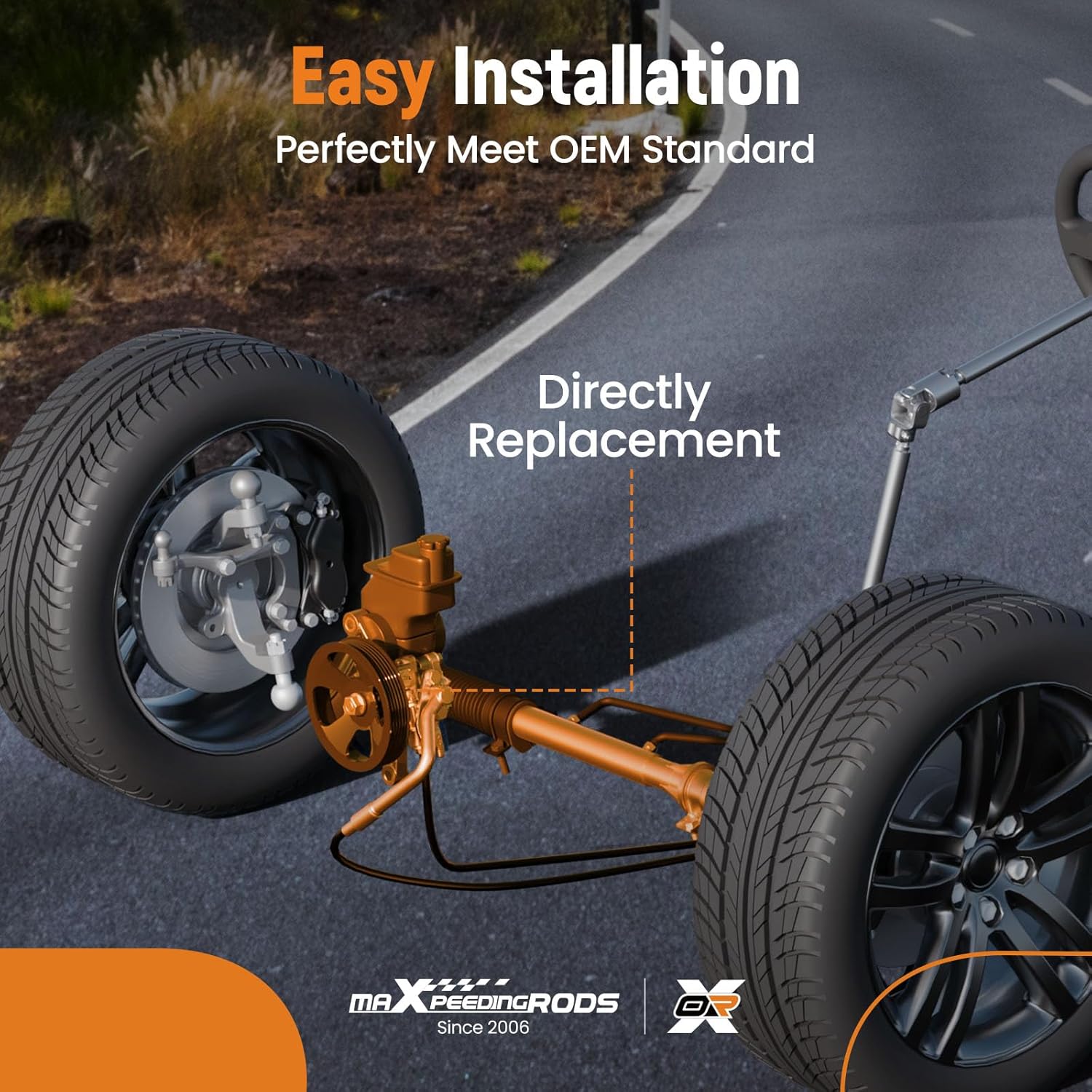 maXpeedingrods Power Steering Pump 34430FE040 for Subaru Impreza WRX 20.L 2.5L 2004-2007