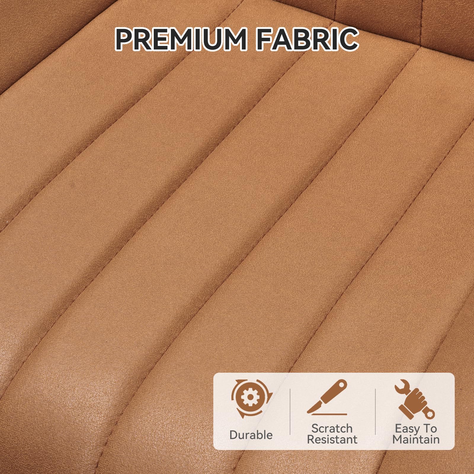 Hawthyhome Dining Chairs Set of 4 |Upholstered Chairs with 10cm Thick Seat Cushion •Upholstered Fabric Dining Chair •Kitchen Chair with Backrest •Modern Armchairs with Metal Legs •Dark Grey