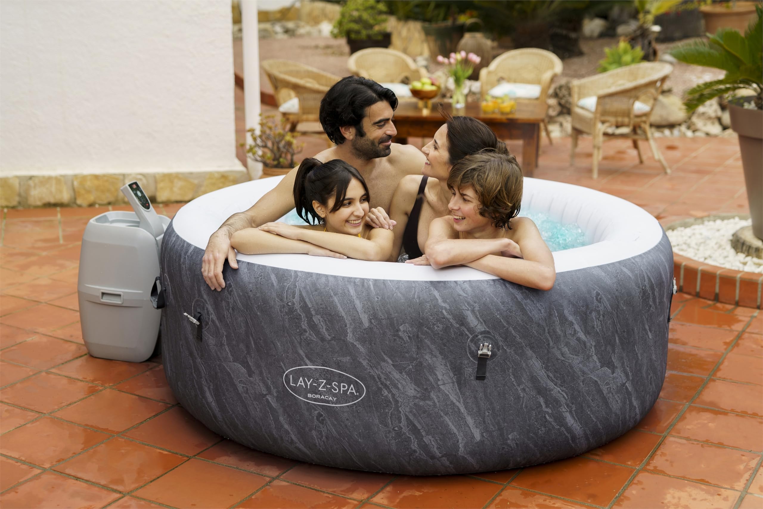 Lay-Z-Spa Boracay Smart Signature AirJetInflatable Hot Tub with App-Control 2-4 person