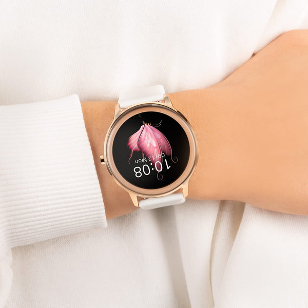 Sekonda Flex Womens Smart Watch with Heart Rate and Sleep Monitor, Daily Activity, Sports, Music, Weather and Message Functions with Silicone Strap, 42 mm