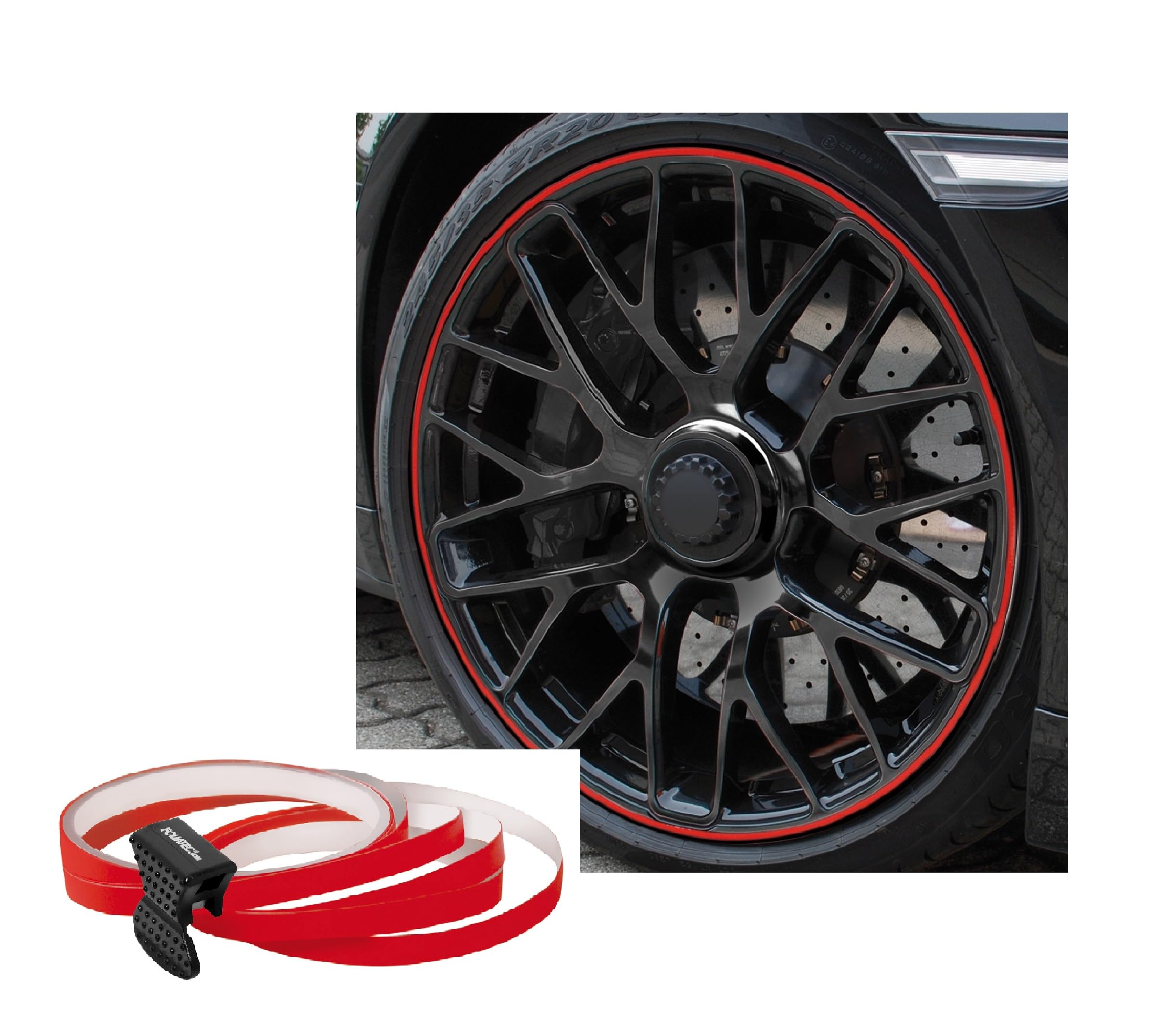 Foliatec FT34388 PIN-Striping rim design orange - Width 6mm: 4x2,15 meter