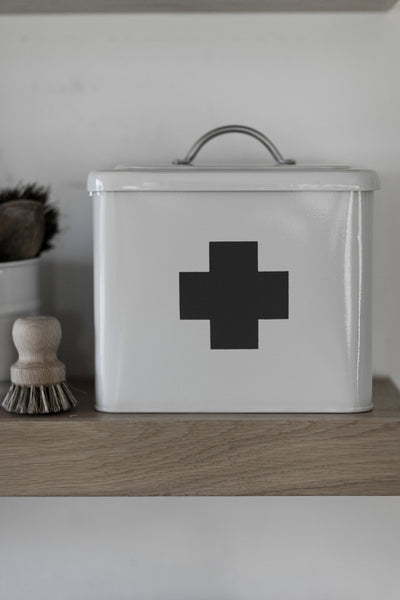 First Aid Box by Garden Trading | Crafted in Powder Coated Steel | H25 X W24 X D19cm