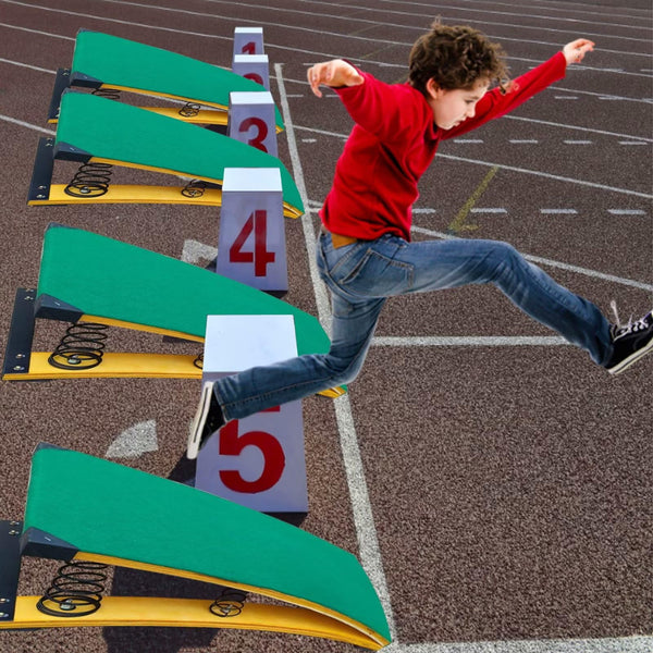 Gymnastics Springboard for Kids Vaulting Training Fitness Playing, Portable Curved Spring Board, Hard Wood Practice Equipment, Elastic Board for Home