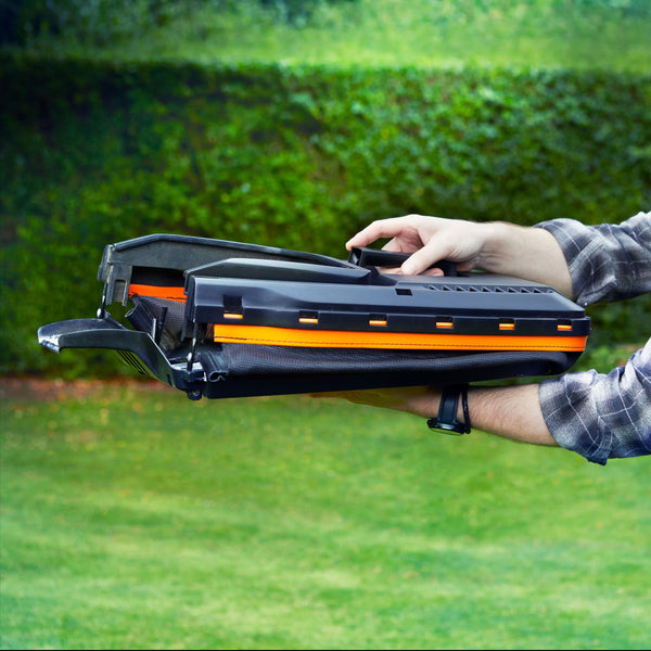 LawnMaster 48V 46cm Cordless Lawnmower with a Set of 2 MX 24V 4.0Ah Batteries, 2x Fast Chargers, Rear Roller, Grass Side Eject and Mulching Function. Battery Lawnmower for Larger Lawns.