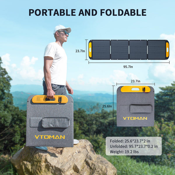 VTOMAN Jump 600X Portable Power Station 600W - 299Wh Solar Generator LiFePO4 Battery Power Station with 600W Pure Sine Wave (Surge 1200W) AC Outlet, PD 60W USB-C, 3x Regulated 12V/10A DC for Camping