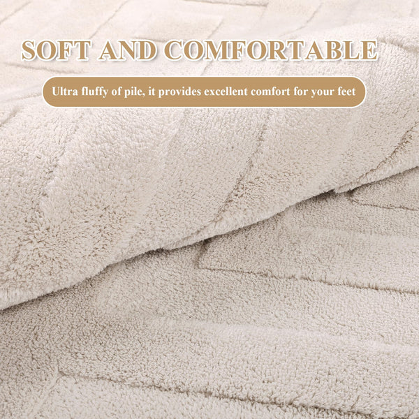 Enyhom Machine Washable Area Rug, Large Soft Geometric Rugs for Bedroom Modern Design Cream Rugs Living Room Non Slip Carpet Stain Resistant Mat for