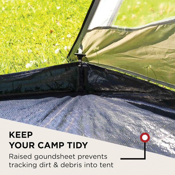 Coleman Tent Coastline 3 Plus, compact 3 man tent, 3 person tunnel tent, lightweight camping tent with awning and windows, Waterproof thanks to 3,000mm water column
