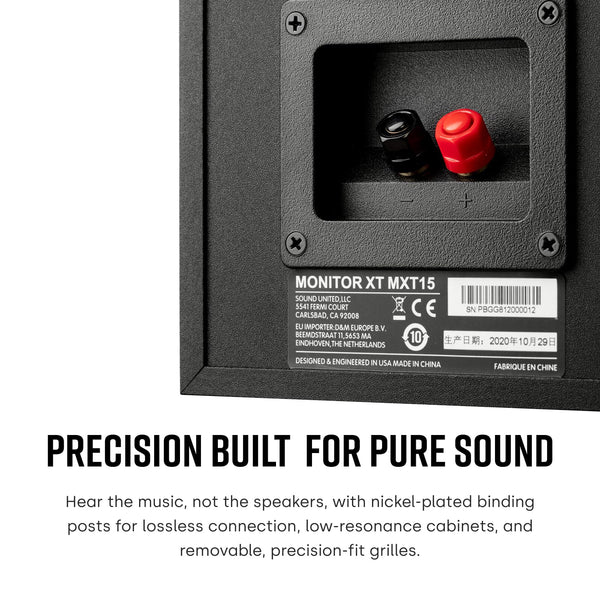 Polk Audio Polk Monitor MXT60 Compact Tower Speaker, HiFi and Home Cinema Speaker, Hi-Res Certified, Dolby Atmos and DTS:X Compatible (1 piece)