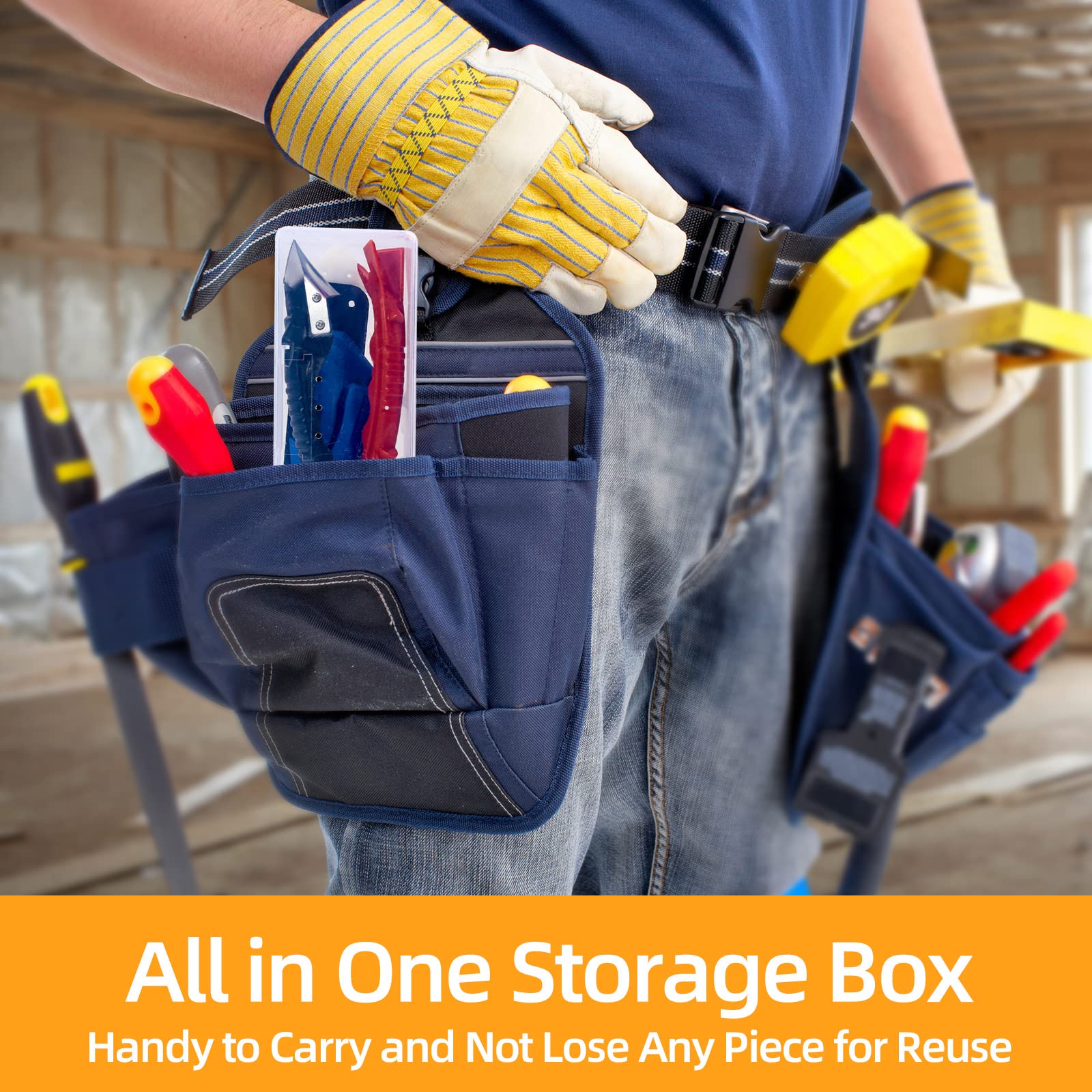 iLitLuk Drip-Free Caulking Gun Ratchet Rod Caulk Gun Applicator 15:1 Thrust Ratio Labor-Saving Lightweight Nylon Frame Cartridge Gun for 10oz/300ml Standard Caulk Tubes with Silicone Finishing Tools