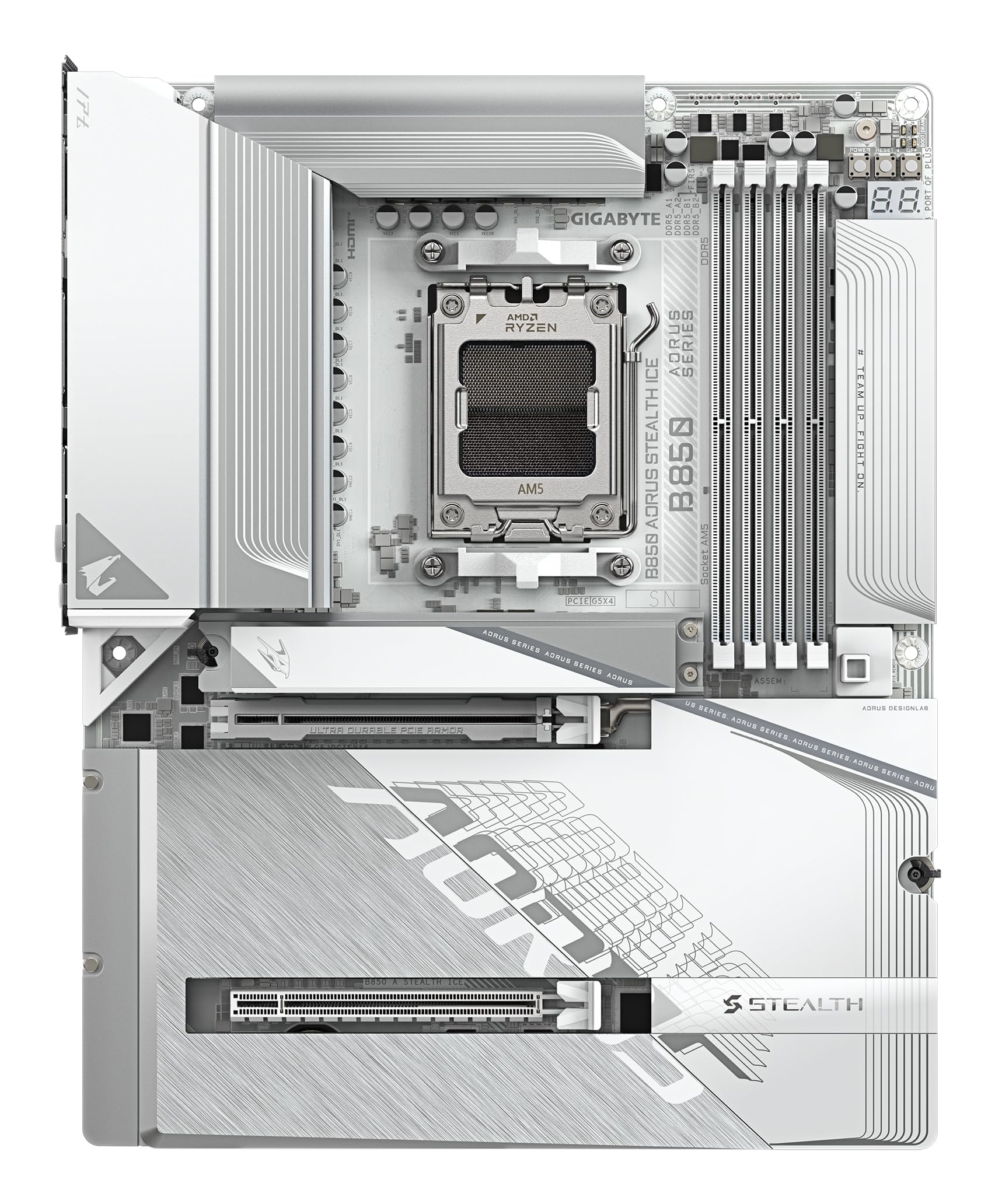 GIGABYTE B850 AORUS ELITE WIFI7 Motherboard - AMD Ryzen 9000 Series CPUs, 14+2+2 Phases Digital VRM, up to 8200MHz DDR5 (OC), 1xPCIe 5.0 + 2xPCIe 4.0 M.2, 2.5 LAN, WIFI 7, USB 3.2 Gen 2x2