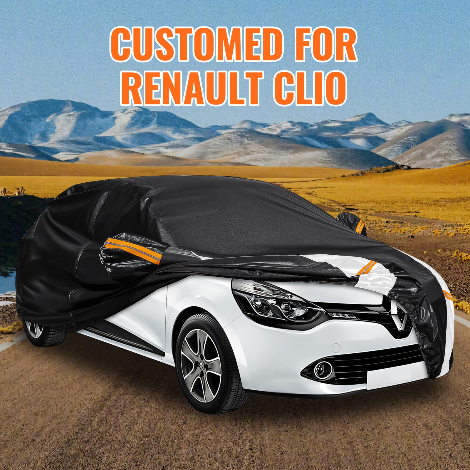 Car Cover Custom Fit for Mini Convertible F57(2016-2023), Car Covers for Outside Storage Waterproof Breathable, Full Cover Outdoor All Weather Protection Rain Sun Dust with Zip and Cotton(Black)