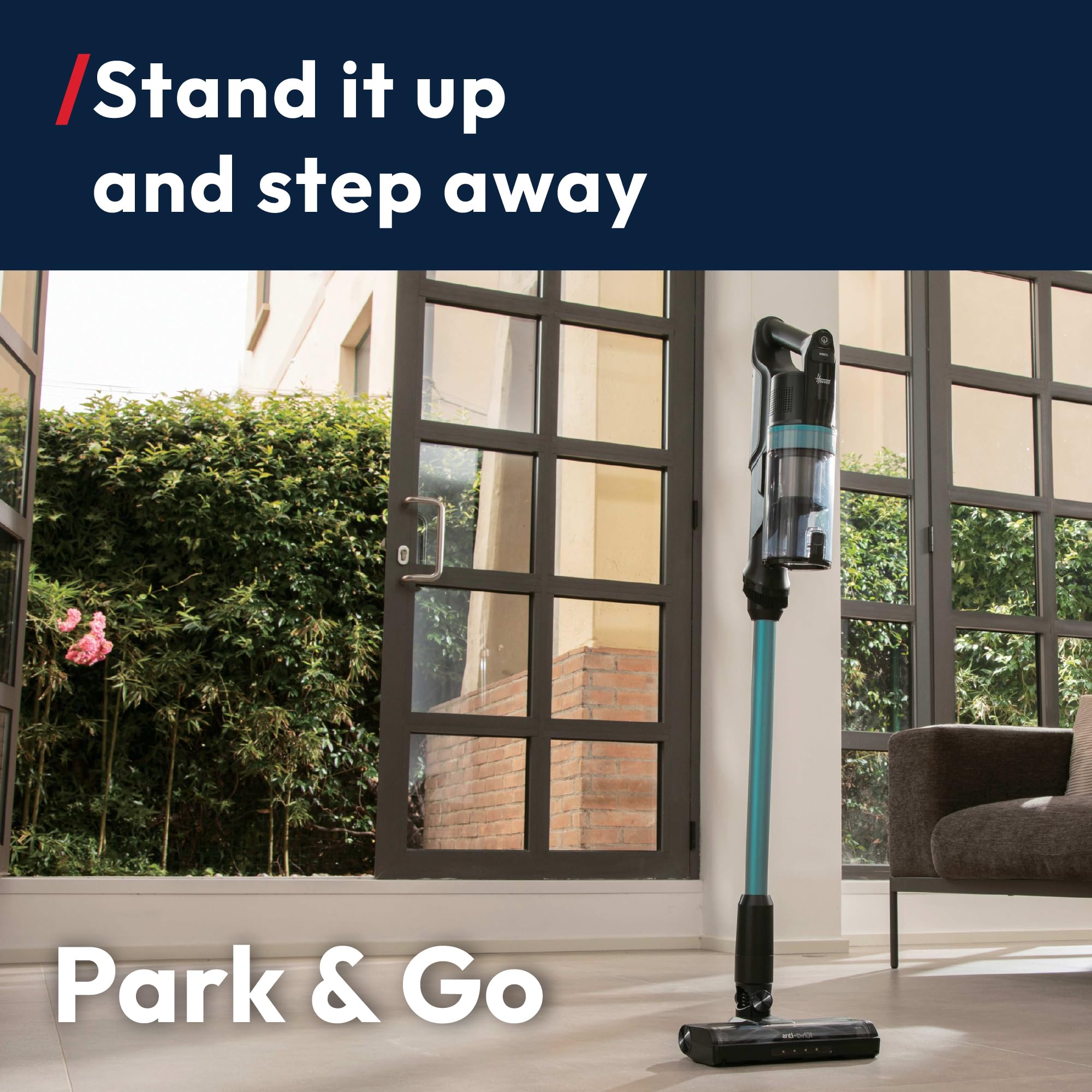 Hoover HF1 Plus Cordless Stick Vacuum Cleaner with Turbo Suction Mode, Up to 45 Min Runtime, Rechargable, Multi-Floor Nozzle, Anti Hair Wrap, Handheld Capability, 165w [HF1PZ10H]