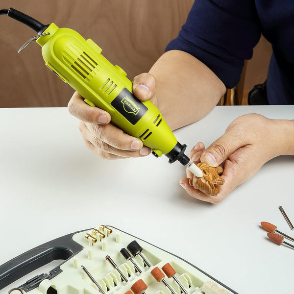 DEWINNER Rotary Multi-Tool, 135W 6 Variable Speed 8000-35000 RPM, 233 pcs Accessories Mini Tool Kit Set Case, DIY Creation for Craft Project Functional Polishing Cleaning Cutting Sanding Carving