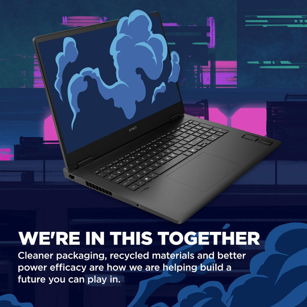 HP Omen 17" Gaming Laptop and HyperX Cloud III Wired Headset bundle, AMD Ryzen 7-8845HS, AI Enhanced, 16 GB RAM, 1TB SSD, NVIDIA GeForce RTX 4050 Graphics, FHD Display, 144Hz, Black, 17-db0016sa