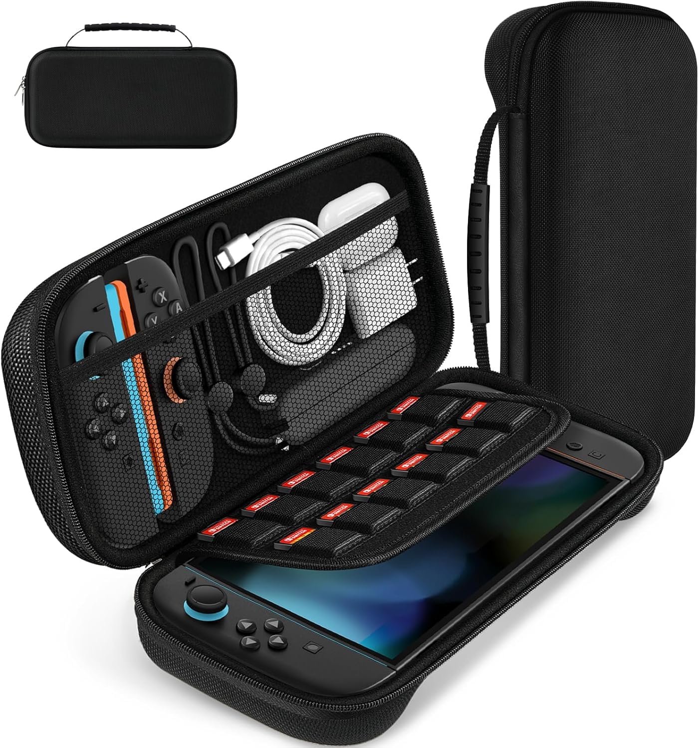 ivoler Carry Case for Nintendo Switch 2 (2025 Model) – Protective Portable Hard Shell Pouch Carrying Travel Game Bag – Black