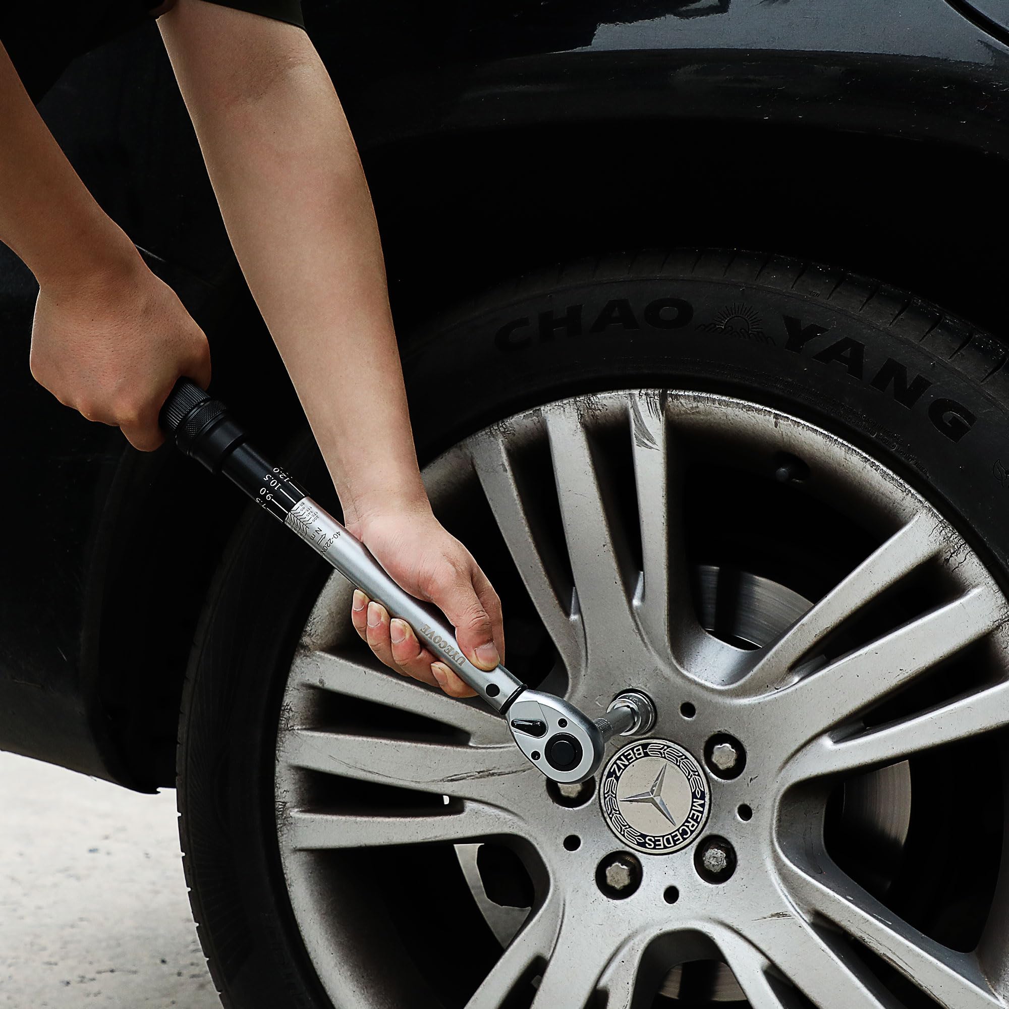 Torque Wrench Set 1/4 5-25Nm, 3/8 20-120Nm, 1/2 40-220Nm, 72 Tooth Dual-Direction Reversible Click Torque Wrenches for Bike Motorcycle, Car, Truck