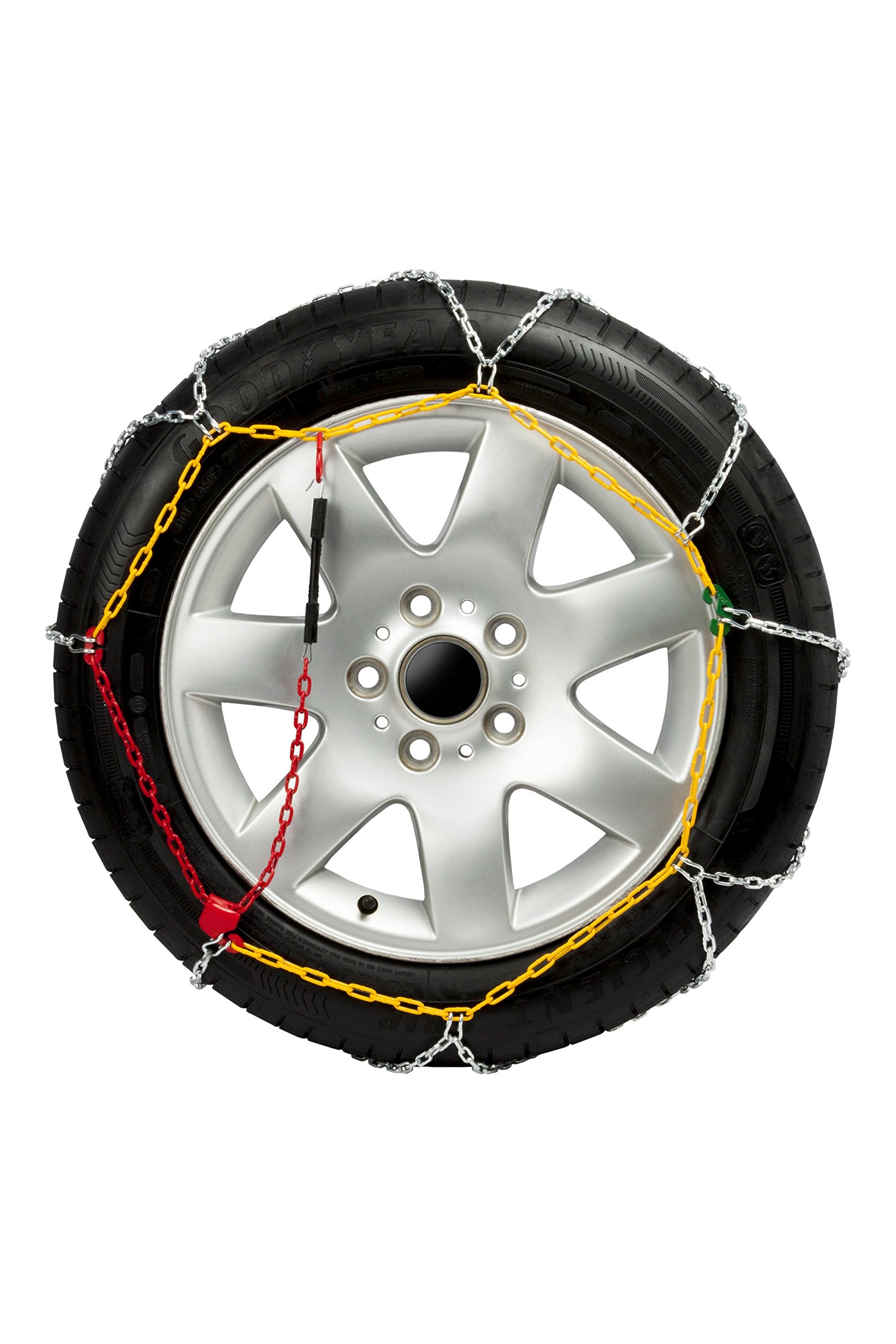Goodyear Set of 2 x 9 mm Metallic Car Snow Chains Size 110 with Automatic Tensioner