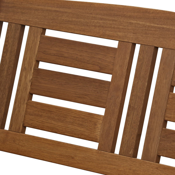 Furinno Tioman Hardwood Hanging Porch Swing with Stand in Teak Oil, Natural