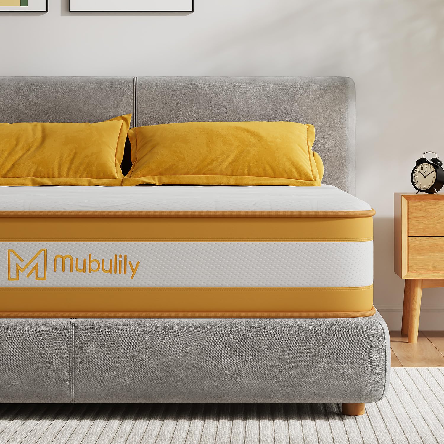 Double Mattresses 10 Inch Hybrid Memory Foam Mattress 4FT6, 7 Zone Orthopedic Double Mattress, Pocket Spring Medium Firm Breathable Soft Fabric, with Motion Isolation, with OEKO TEX(135x190x25cm)