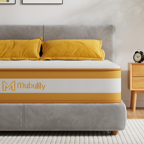 Double Mattresses 10 Inch Hybrid Memory Foam Mattress 4FT6, 7 Zone Orthopedic Double Mattress, Pocket Spring Medium Firm Breathable Soft Fabric, with Motion Isolation, with OEKO TEX(135x190x25cm)