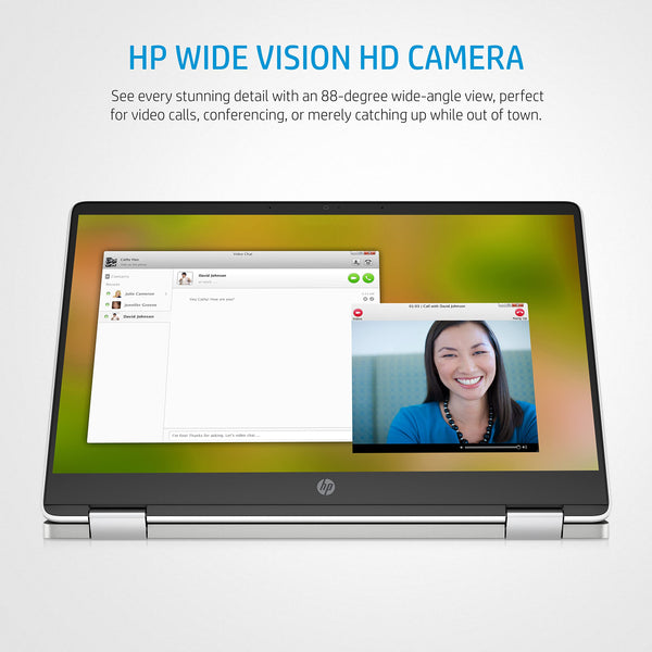 HP Chromebook 14" | Intel Processor N100 Processor| 4 GB RAM | 128 GB Flash Storage | Intel UHD Graphics | HD Display | Up to 12hrs battery | Chrome OS | Dual Speakers | Glacier Silver | 14a-nf0002sa