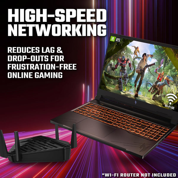 Acer Nitro V 16 ANV16-41 Gaming Laptop - AMD Ryzen 5 8645HS, 16GB, 512GB SSD, NVIDIA GeForce RTX 4050 6G, 16 Inch WUXGA IPS 165Hz, Windows 11, Black