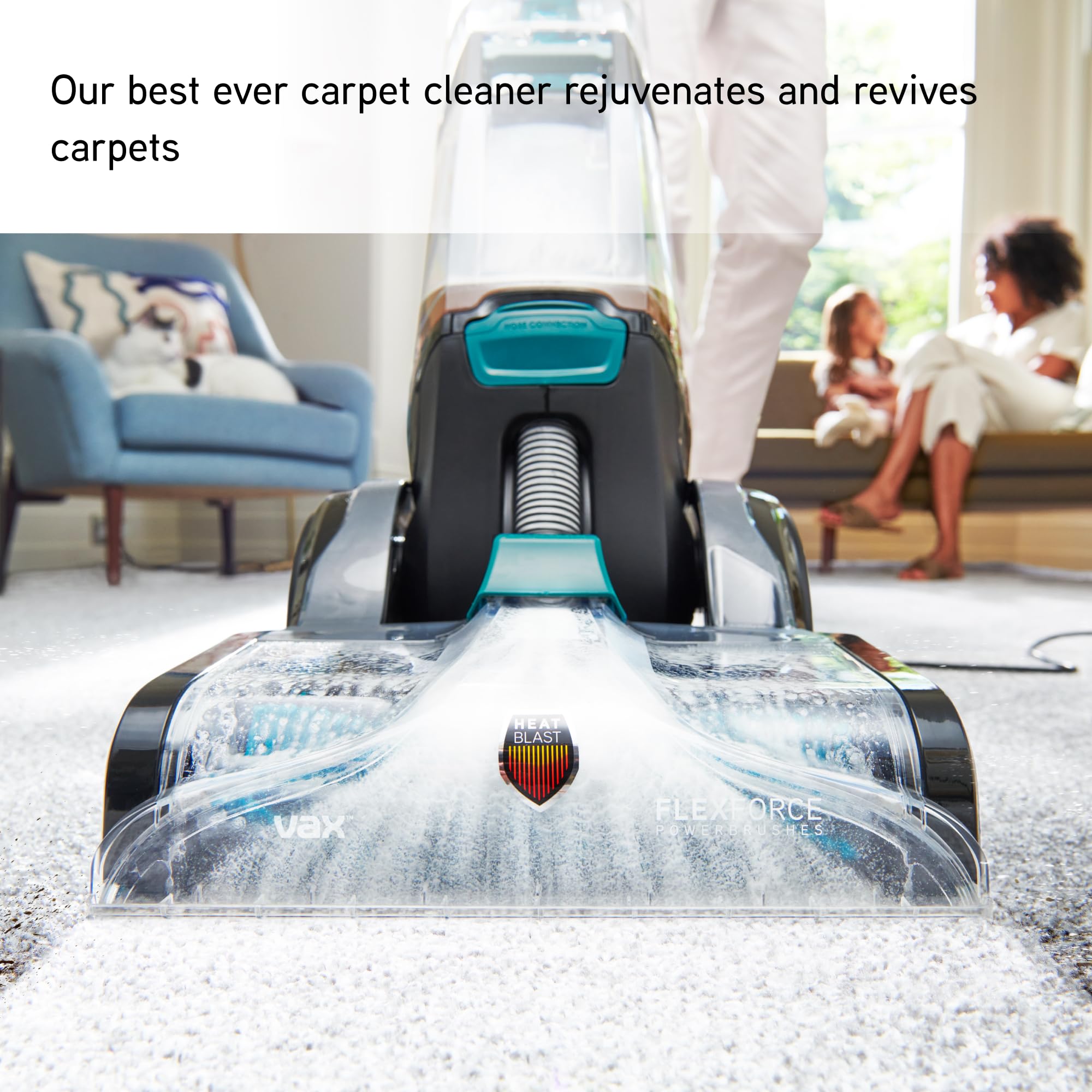 Vax Smartwash Pet-Design Carpet Cleaner | Kills 99% of Bacteria | Pre-treatment Wand – CDCW-SWXP, Grey, White and Teal