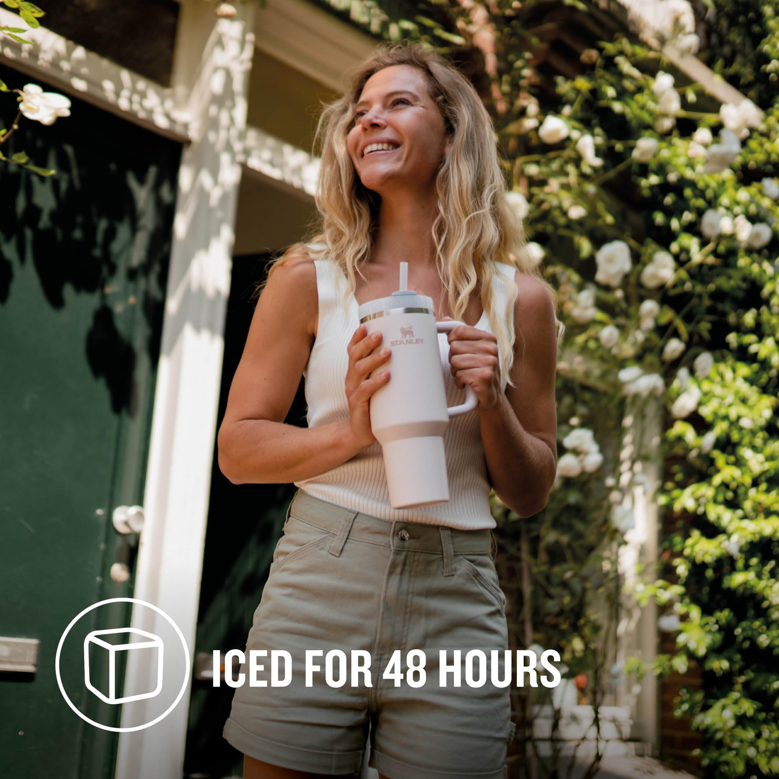 STANLEY Quencher H2.0 Flowstate Tumbler 1.2L - Cold for 11 Hours - Iced for 48 Hours - Metal Water Bottle with Straw, Handle and Lid - Dishwasher Safe - Travel Mug for Cold Drinks