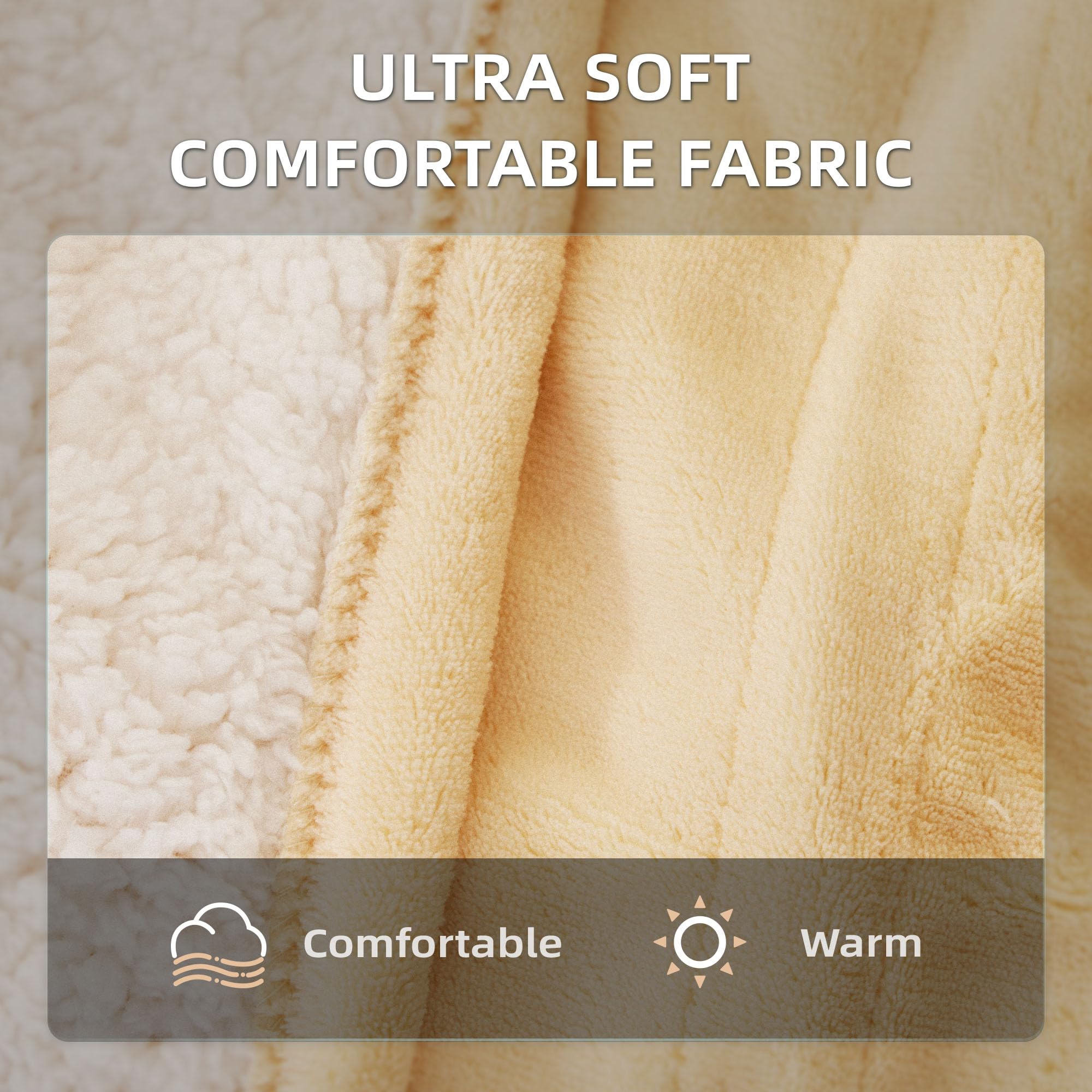 JET'S HOME Electric Blanket 130x160cm - Heated Blanket 6 Heat Settings Digital Controller Adjustable Timer up to 10 Hours - Heated Throw Machine