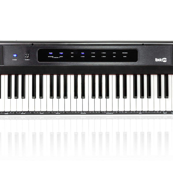 RockJam 88 Key Digital Piano with Full Size Semi-Weighted Keys, Power Supply, Sheet Music Stand, Piano Note Stickers & Simply Piano Lessons