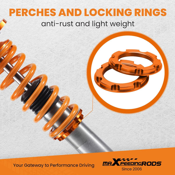maXpeedingrods Coilovers Lowering Kit for VW Golf MK7 5G for Audi S3 A3 8V S3 2013-20 Height Adjustable Kit for SEAT Leon Mk3 5F 2012-2019