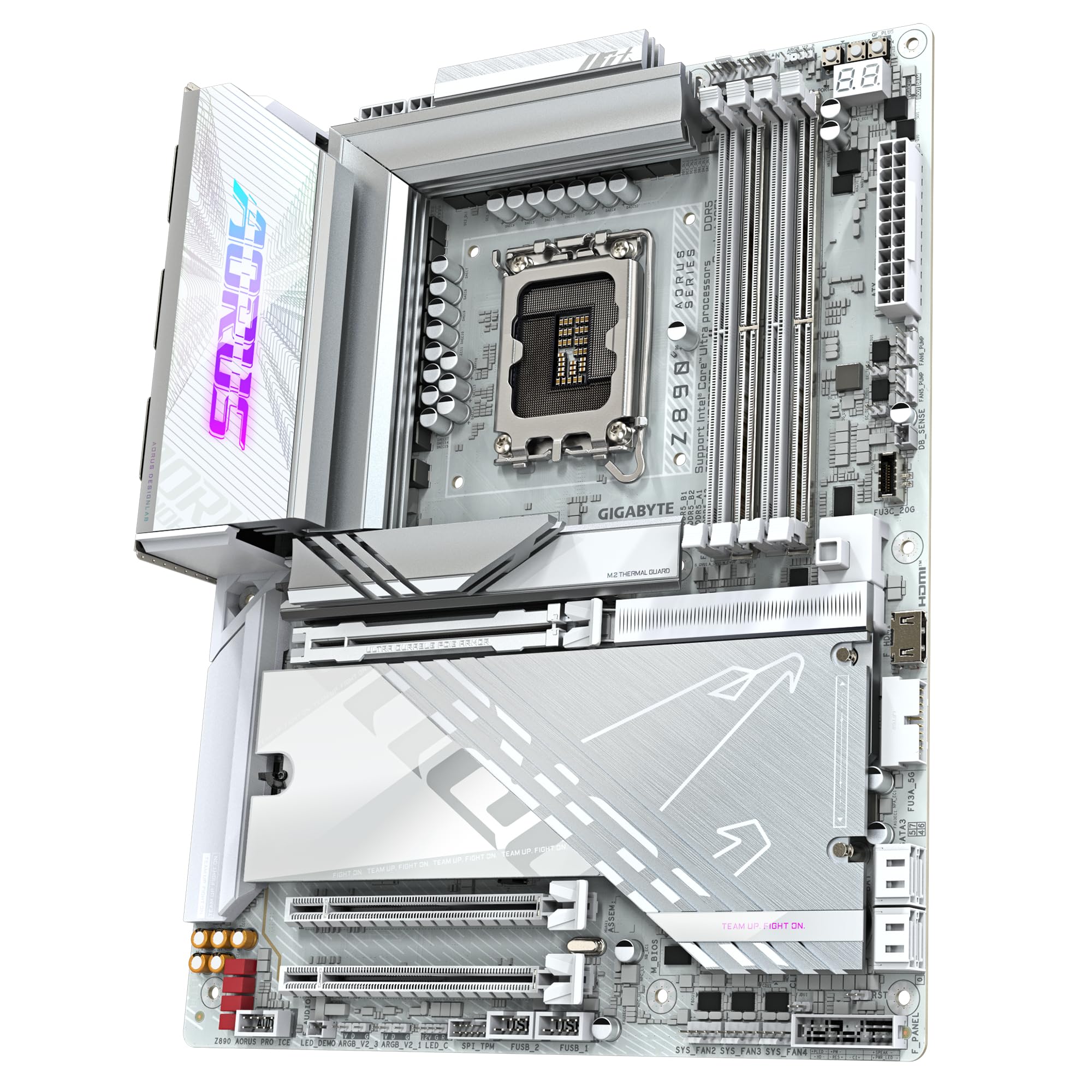 GIGABYTE Z890I AORUS ULTRA Motherboard - Supports Intel Core Ultra (Series 2) CPUs, 8+1+2 phases VRM, up to 8800MHz DDR5 (OC), 1xPCIe 5.0 + 1xPCIe 4.0, Wi-Fi 7, 2.5GbE LAN, Thunderbolt 4