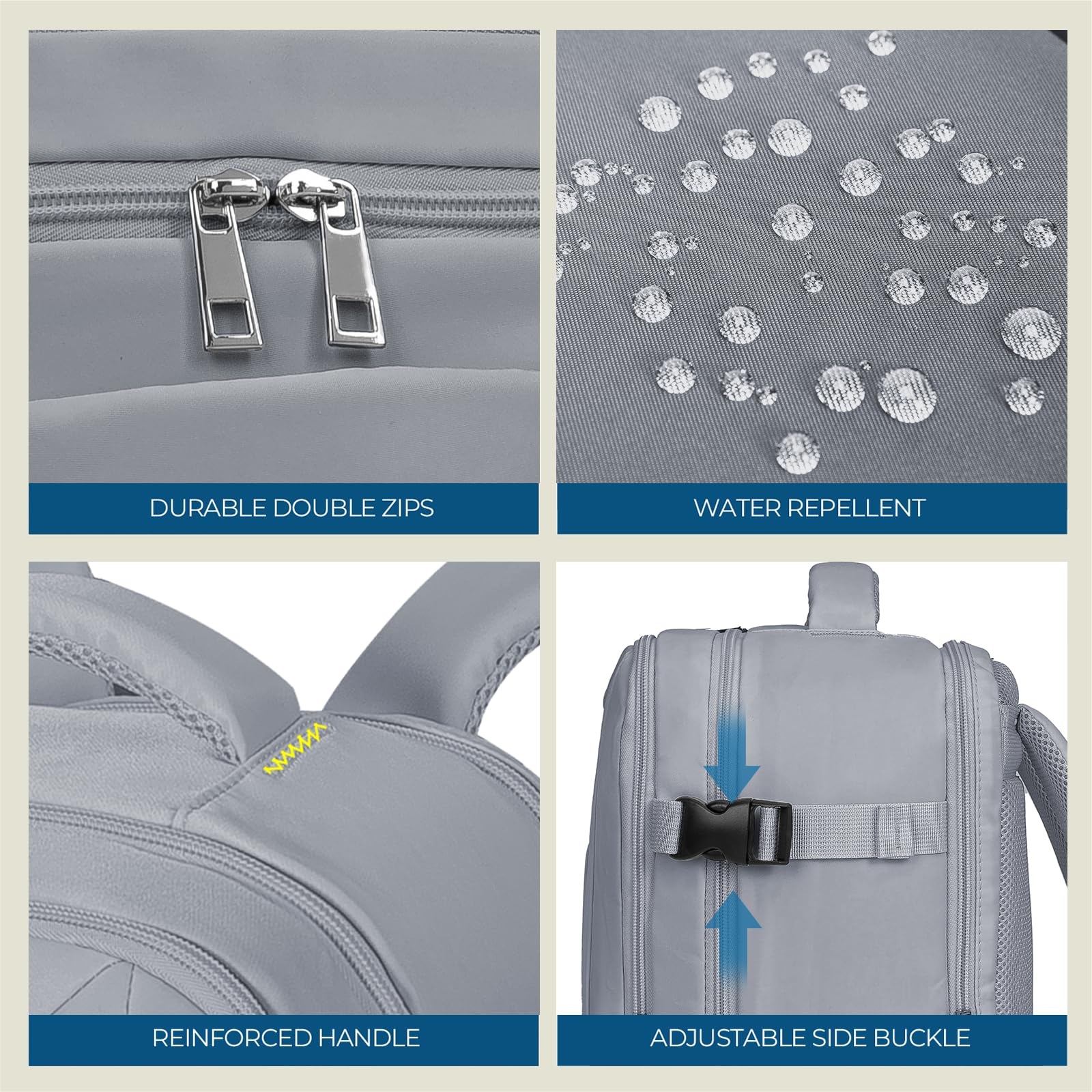 Cabin Bag 45x36x20 for New Easyjet, Underseat Cabin Luggage Bags Carry on Travel Backpack Cabin Size for Airplanes, 30L Hand Luggage Suitcase Water Resistant Laptop Backpacks Black