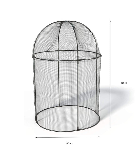 Haxnicks Steel Round Fruit Cage Frame | Bird Netting Plant Protection For Fruit Bushes | Gooseberry Currants Raspberries | Black, 100x100x150cm |