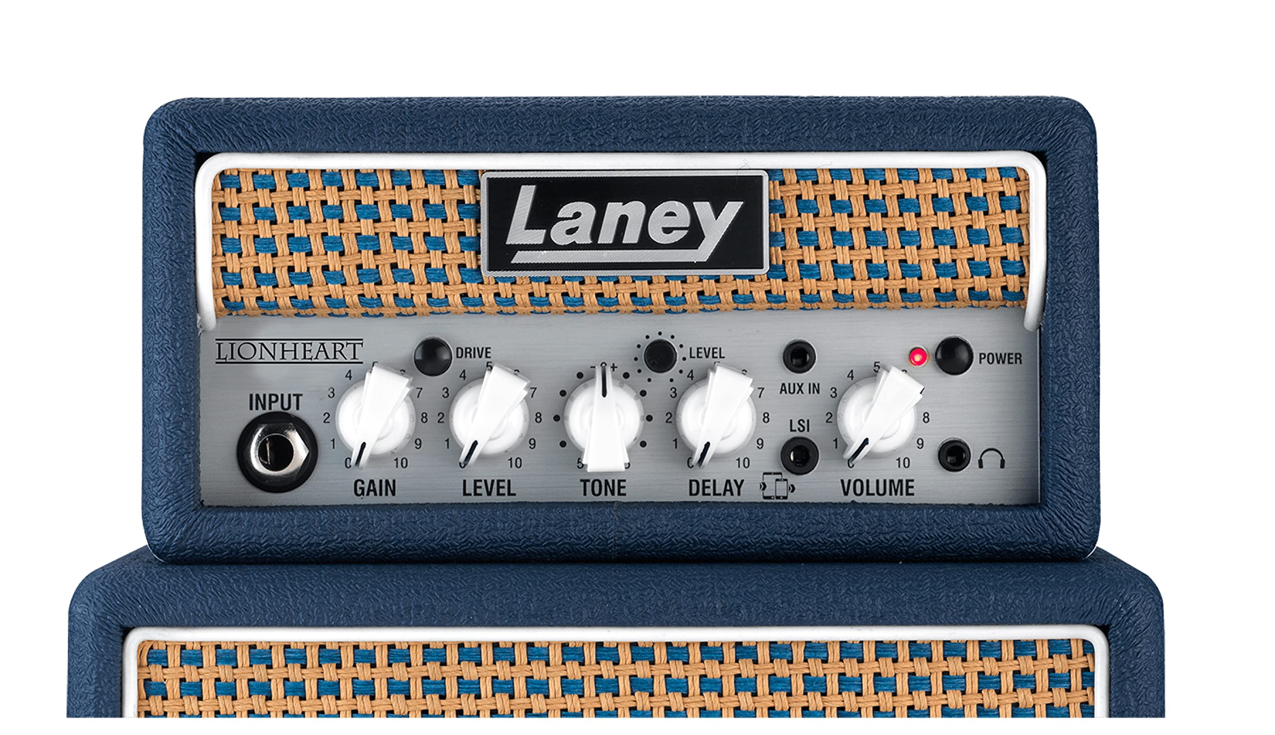 Laney MINISTACK-IRON Battery Powered Guitar Amp – Compact 6W Mini Stack with 4 Speakers, Clean/Drive, Delay, LSI Smartphone Input, AUX In, Headphone Out & Free Ultimate Guitar Subscription - Ironheart