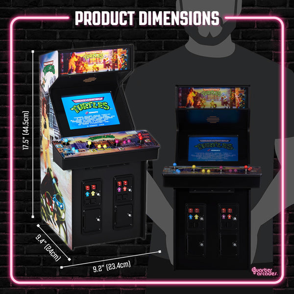 Quarter Arcades Numskull Dig Dug Collector's Edition Mini Arcade - 1/4 Scale Authentic Wooden Replica, Original ROM, Rechargeable Battery & 3W Speakers for Retro Enthusiasts [video game]