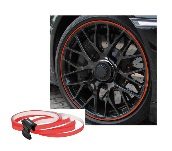 Foliatec FT34388 PIN-Striping rim design orange - Width 6mm: 4x2,15 meter