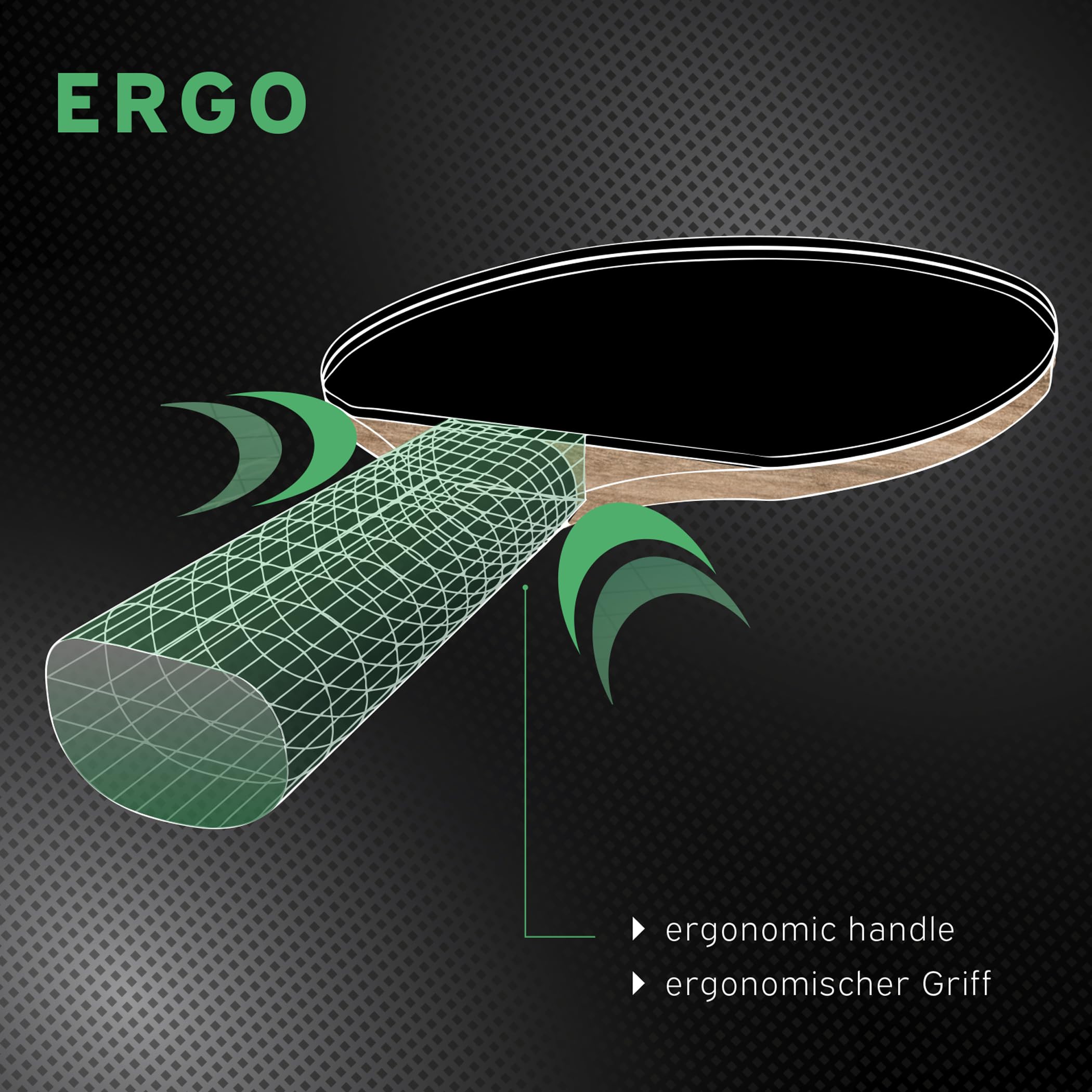 Donic-Schildkr?t Waldner 1000 Table Tennis Bat, ABP Handle, Sponge 2.1 mm, Easy-Slick Pad - ITTF, 751801