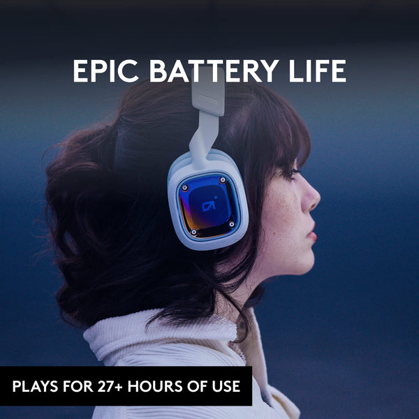 Logitech G Astro A30 LIGHTSPEED Wireless Gaming Headset, Bluetooth enabled, Dolby Atmos, Detachable Boom, 27h battery, USBC charging, for PS5, PS4, Xbox, Nintendo Switch, PC, Android - White