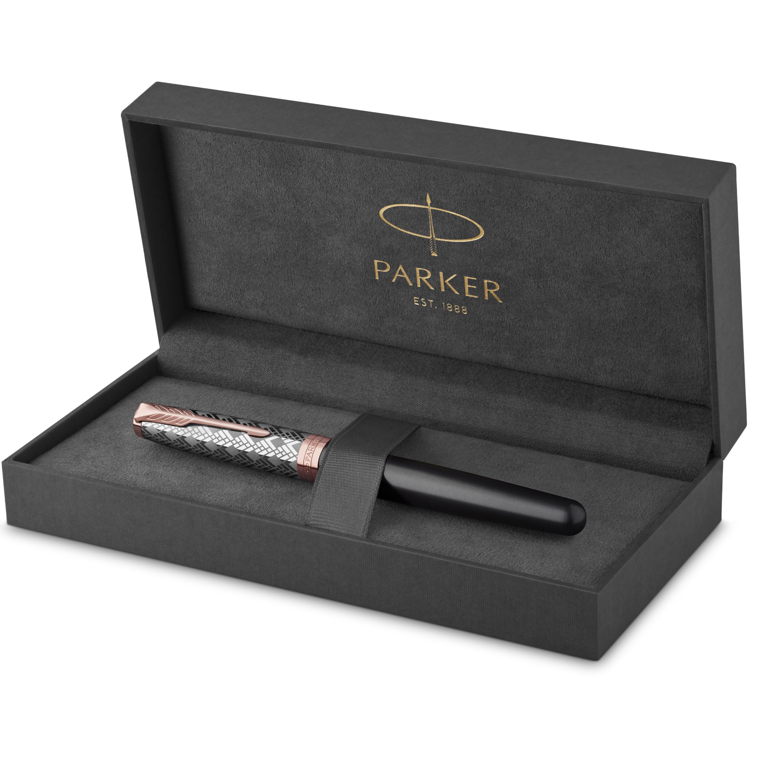 Parker Sonnet Ballpoint Pen | Stainless Steel with Gold Trim | Medium Point | Handwriting Pens & Stationery Supplies | Black Ink | Gift Box
