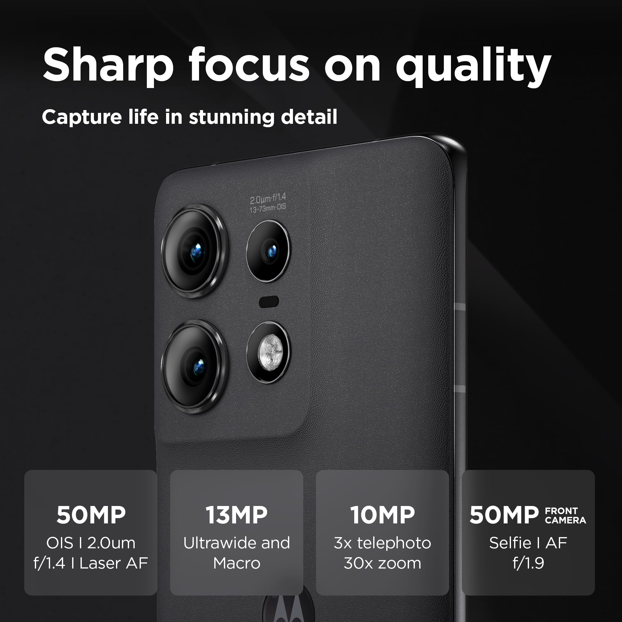 Motorola edge50 pro Smartphone (6,67" Super HD pOLED Display, 50 MP Camera with OIS, 12/512 GB, 4500 mAh, incl. 125W charger, Android 14) Black Beauty