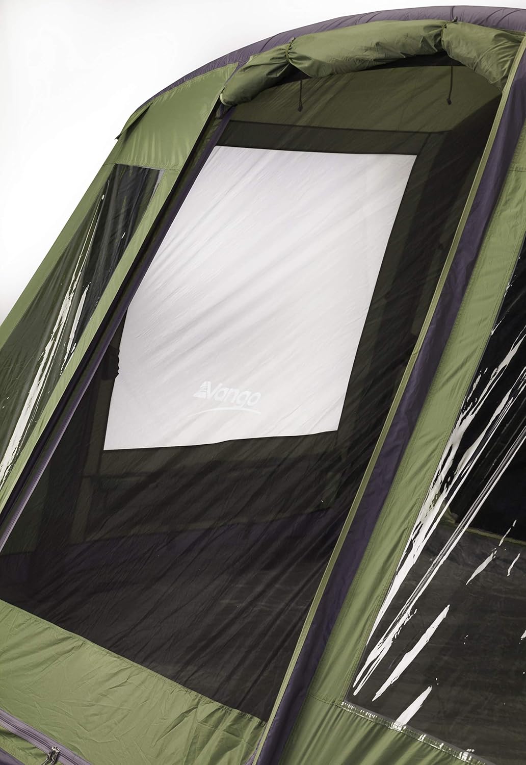 Vango Airbeam Odyssey Air 500 Villa Tent [Amazon Exclusive], 5 Man Inflatable Tent with Pump, Sun Canopy, Easy Pitch Family Camping, Epsom Green